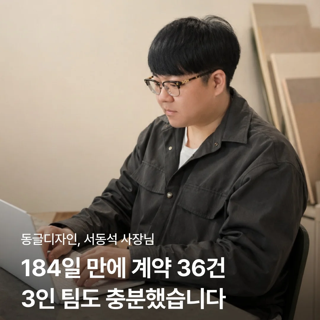 184일 만에 계약 36건, 3인 팀도 충분했습니다